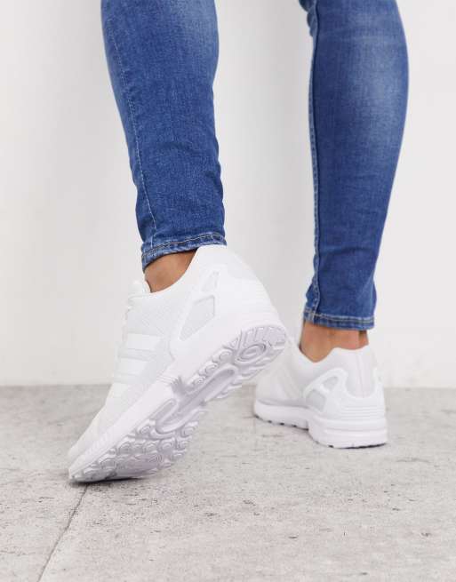 adidas Originals ZX Flux sneakers in white