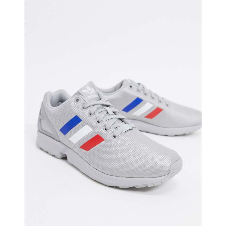 adidas Originals ZX Flux Sneakers in zilver ASOS