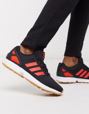 Perseus militie Extreem belangrijk adidas Originals - ZX Flux - Sneakers in zwart en rood | ASOS