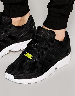 adidas black zx flux trainers