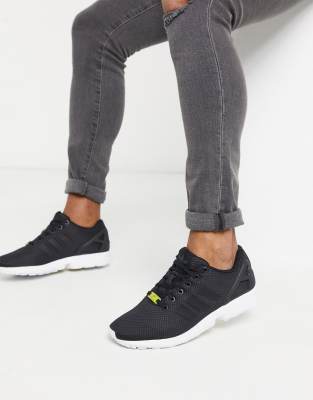 womens adidas black zx flux trainers