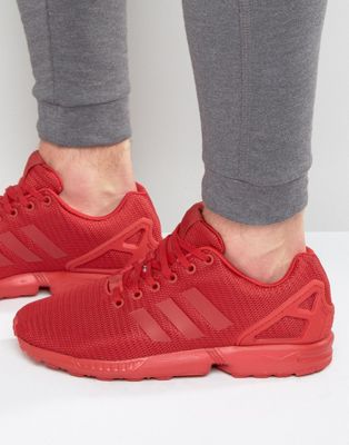 adidas zx flux trainers red