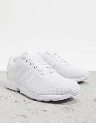 adidas originals zx flux trainers in white