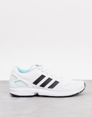 adidas white flux trainers