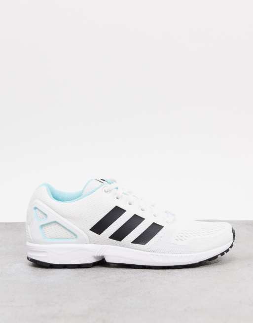 adidas Originals ZX flux trainers in white