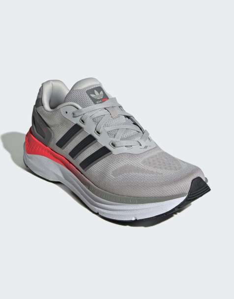 adidas Originals Zx rs shoes in grey and black and lucid - view 1