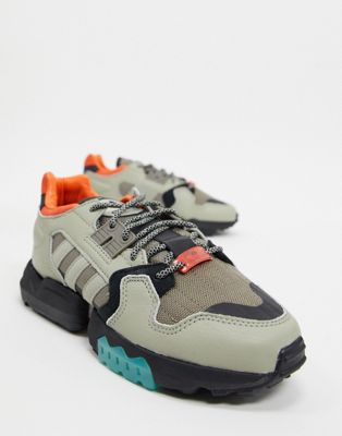 adidas originals zx torsion trail shoe in sesame and orange