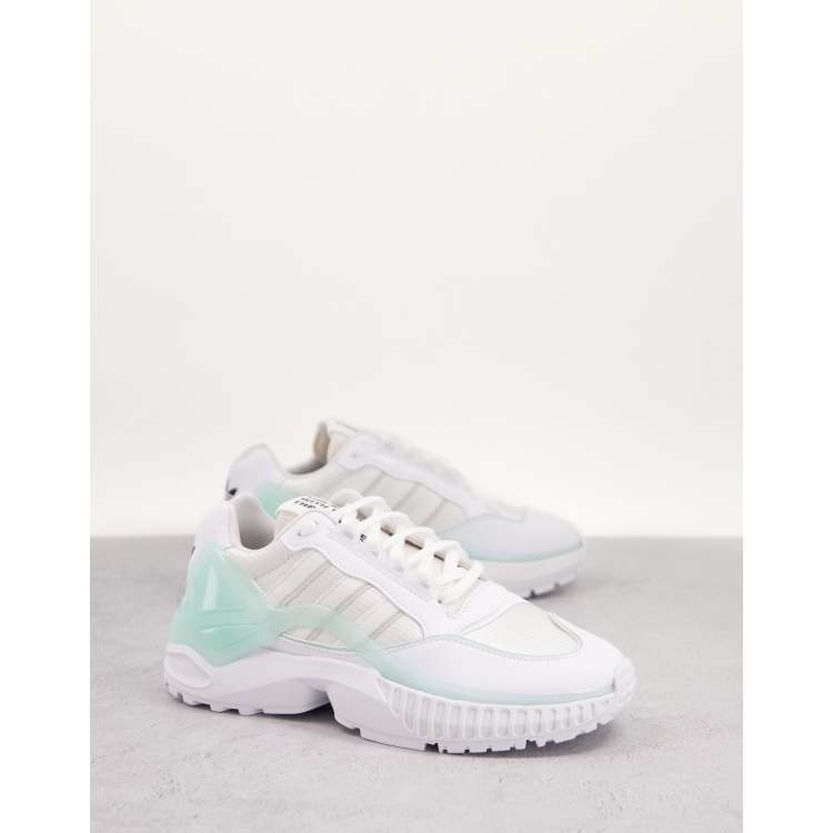 adidas Originals - ZX Wavian - Sneakers in wit met groen detail | ASOS