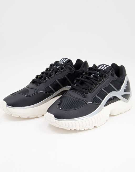 adidas Originals ZX Wavian trainers in black with metalic detail
