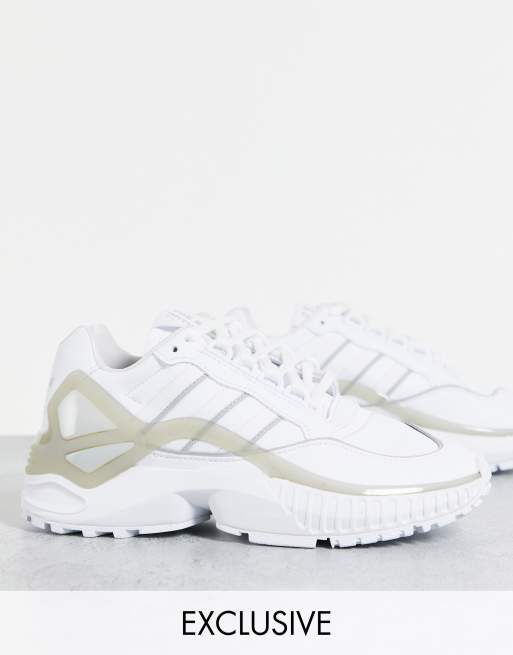 adidas Originals ZX Wavian trainers in white with beige detail ASOS