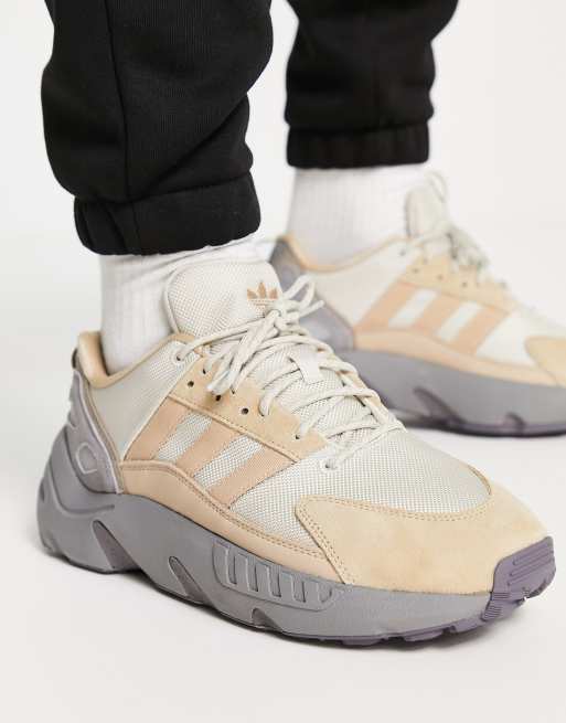 adidas Originals ZX22 Boost trainers in grey and beige | ASOS
