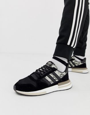 adidas Originals ZX500 RM snake Sneakers in black | ASOS