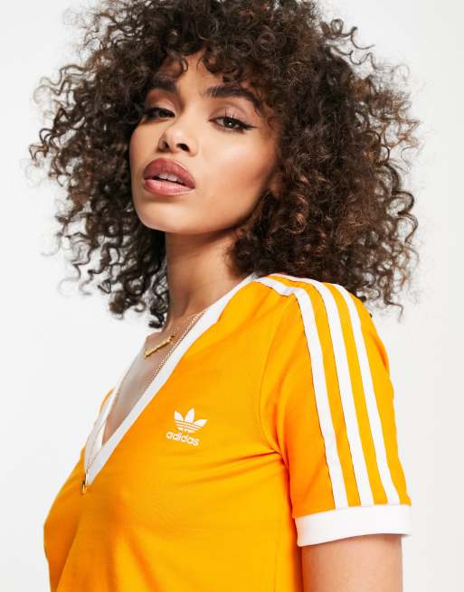 Adidas crop top store orange