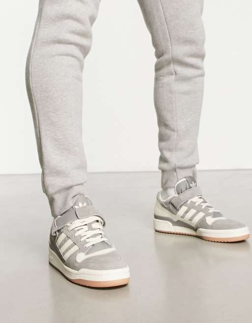 adidas Orignals Forum Low sneakers in grey and off white