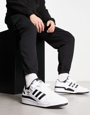 adidas Orignals Forum Low sneakers in white and black - ASOS Price Checker