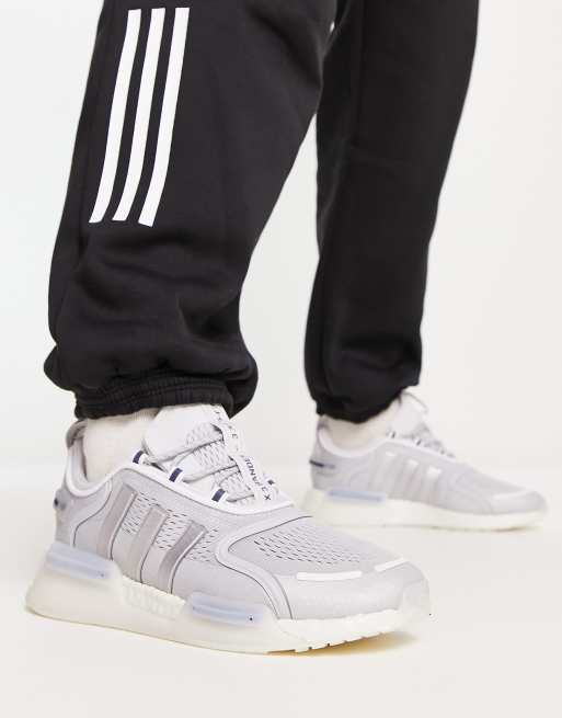 Gray adidas slip hot sale on shoes