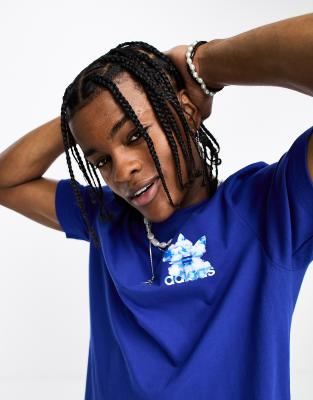 adidas Orignals Trefoil Cloud t-shirt in blue | ASOS