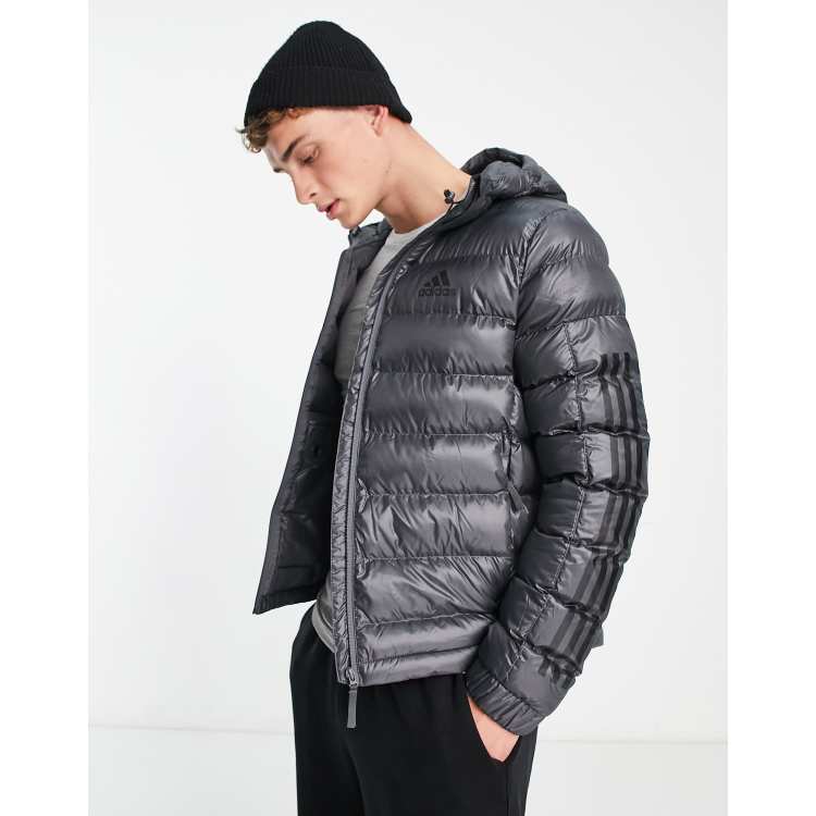 Grey adidas store puffer jacket