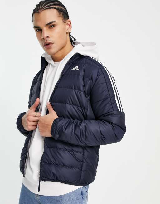 adidas - Outdoor Essential - Marineblå dynejakke med dun