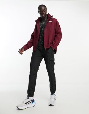 adidas Outdoor foundation jacket in red - ASOS Price Checker