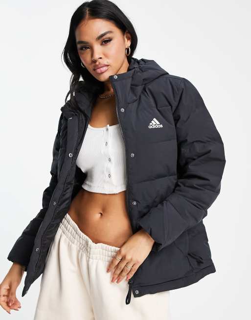 Girls black hotsell adidas coat