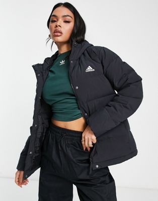 adidas Outdoor Helionic hooded jacket in black