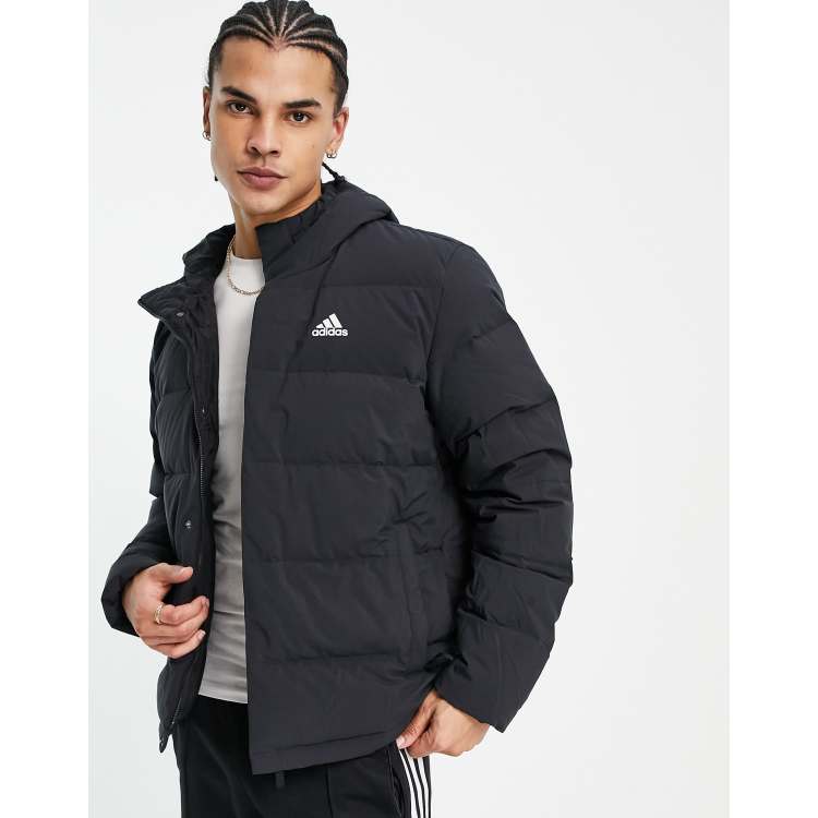 Adidas helionic hooded down jacket outlet black