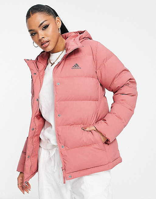 adidas Outdoor Helionic jacket in pink