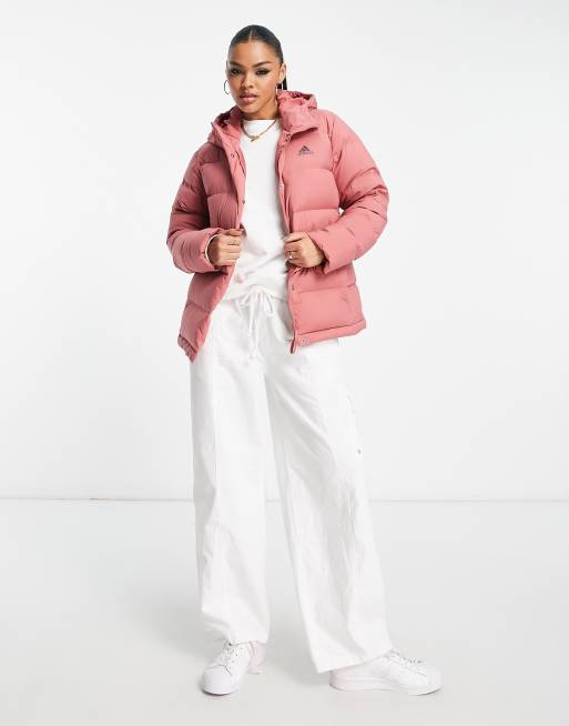 adidas Outdoor Helionic jacket in pink | ASOS