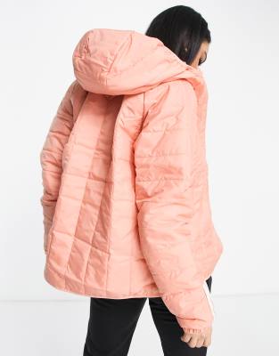 adidas pink puffer coat