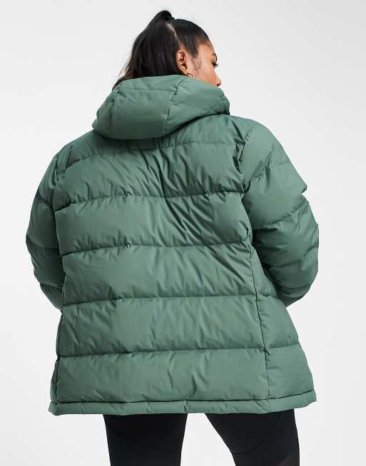 adidas Outdoor Plus Helionic coat in green ASOS