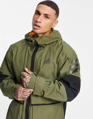 adidas 3 stripe rain ready jacket