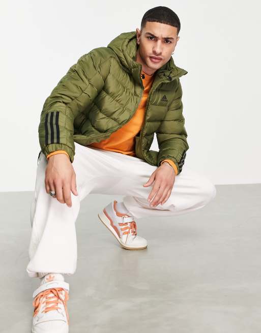 Olive green outlet adidas jacket mens