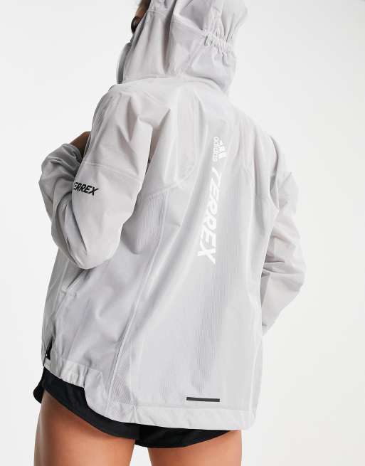 Adidas rain cheap jacket white