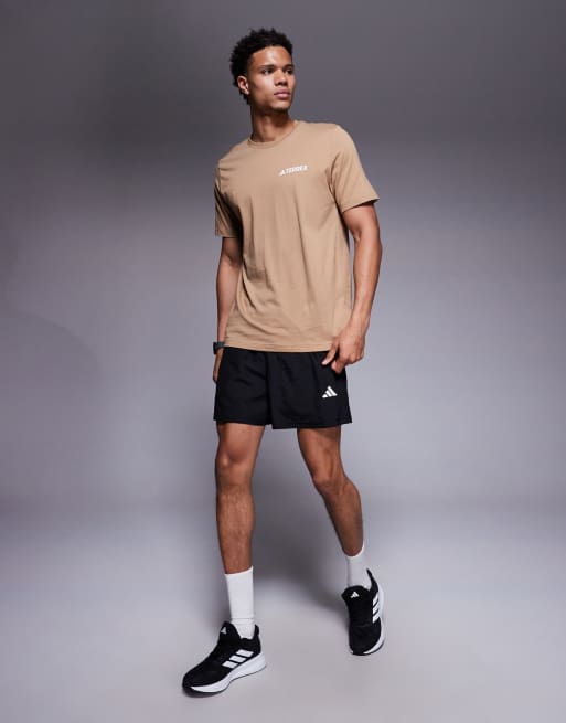 adidas - Outdoor Terrex - T-shirt à imprimé montagne - Marron, 2 de 5