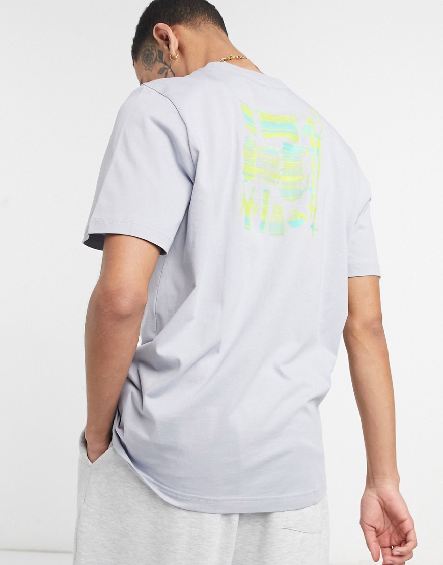Adidas - Outdoor - Terrex - T-shirt met grafische bergprint en logo in zilver