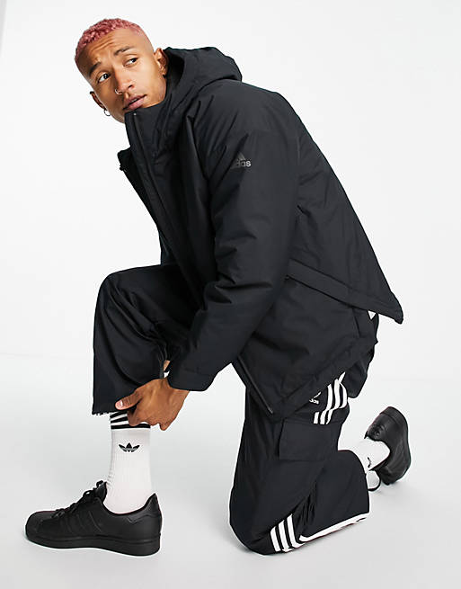 adidas Outdoor urban insulated jacket in black | ASOS