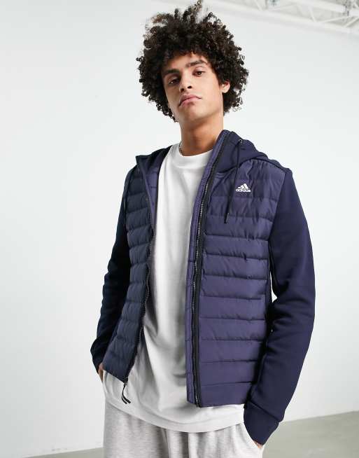 adidas male varilite hybrid jacket : : Clothing & Accessories