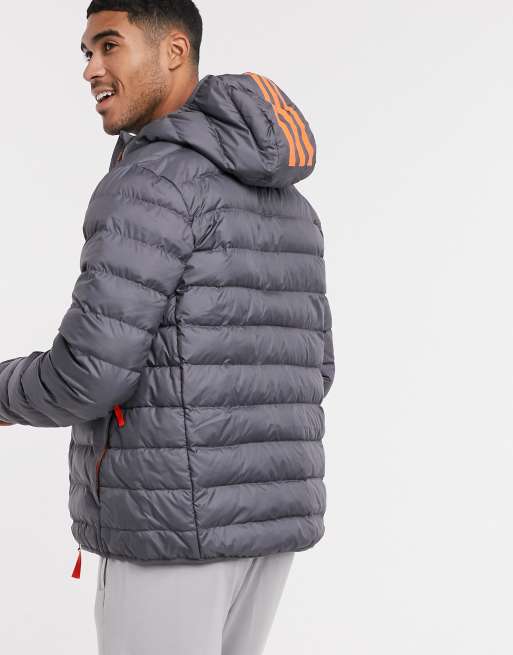 Grey adidas cheap puffer jacket