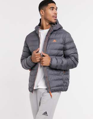 grey adidas puffer jacket