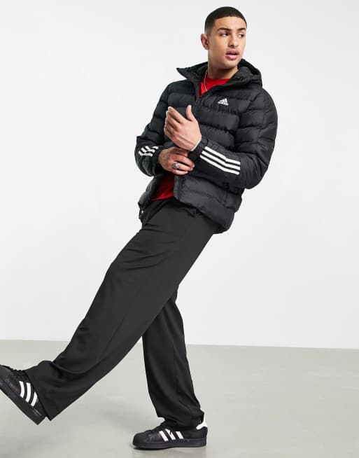 adidas Outdoors Steppjacke in Schwarz mit Kapuze ASOS