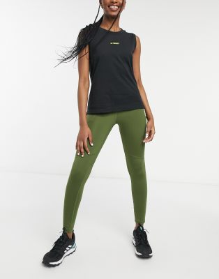 Khaki adidas best sale leggings and top