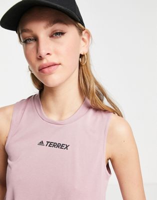 adidas Terrex logo tank top in pink