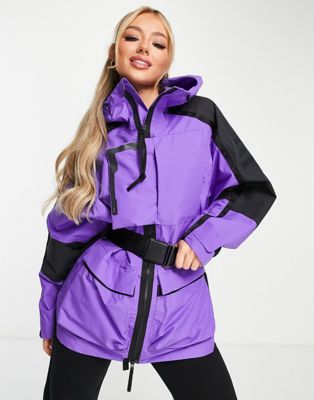 adidas Terrex rain jacket in purple and black