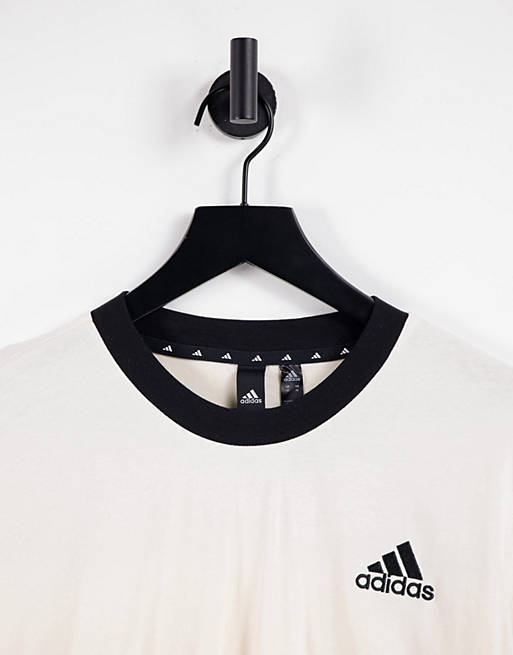T-Shirts & Vests adidas oversized 3 stripe t-shirt in white 