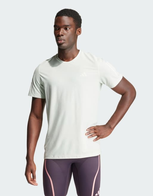 adidas – Own The Run – Lauf-T-Shirt in Grün