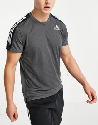 adidas own the run t-shirt in grey