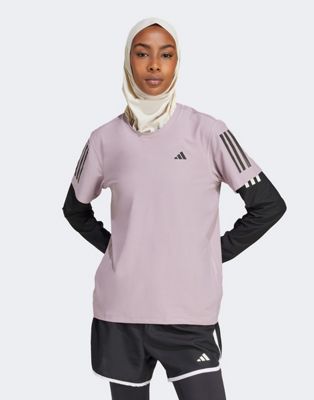 Adidas Running Own The Run t-shirt in purple