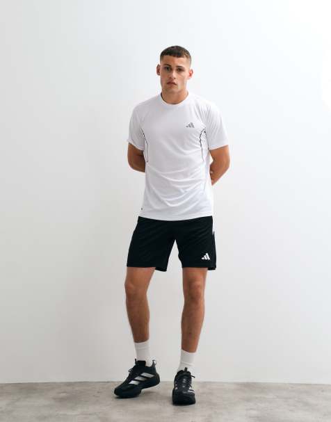 adidas pantaloncini da calcio Tiro con tre strisce neri - view 1