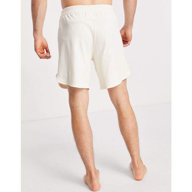 Uomo iNffT adidas - Pantaloncini da yoga beige con logo tono su tono